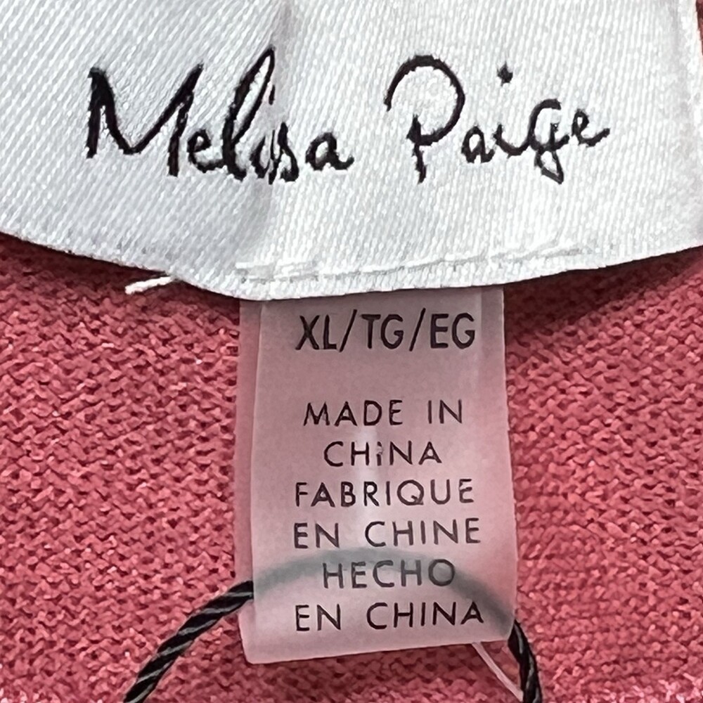 NWT $46.50 Melissa Paige Sweater Size XL Baroque Rose - Picture 12 of 14